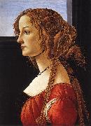 BOTTICELLI, Sandro Portrait of a Young Woman 223ff oil painting on canvas
